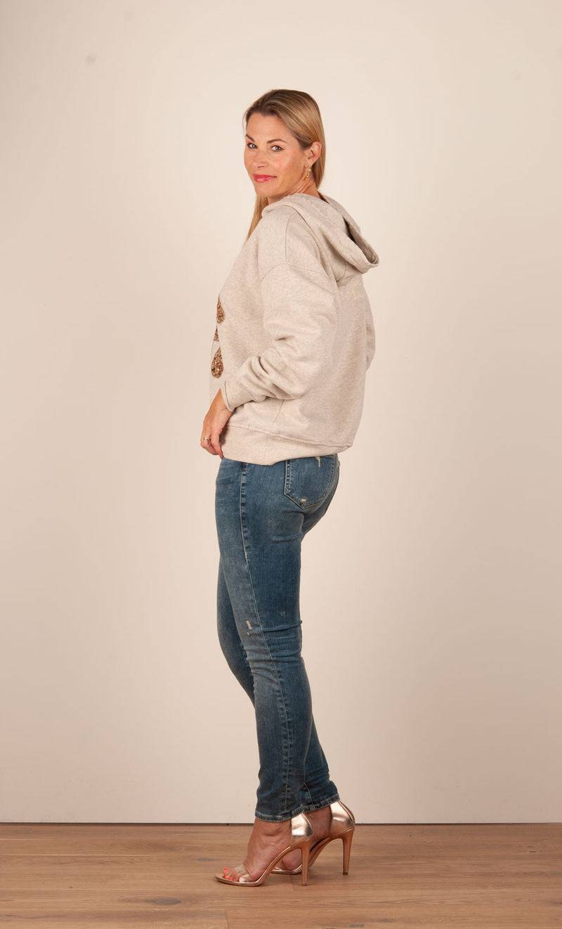 Grace Sweatshirt „Teddybär“ Beige Begrenzte Freigabe