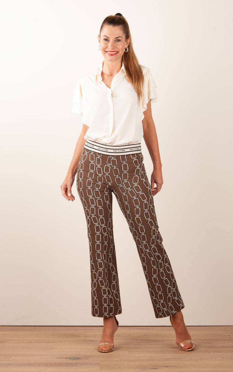 Cambio Hose „Faith“ Braun | Multicolor Neueste Stile