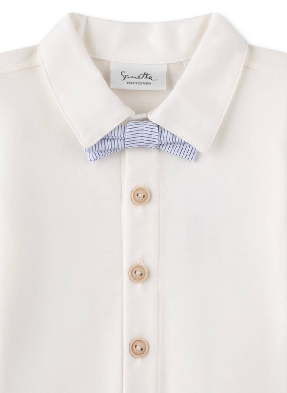 Sanetta Jungen-Hemd Off-White Zeitbegrenzte Promotion