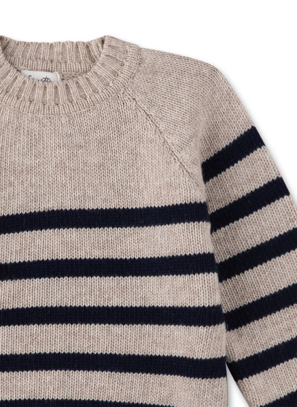 Sanetta Strick-Pullover Beige Bis zu 60% Rabatt