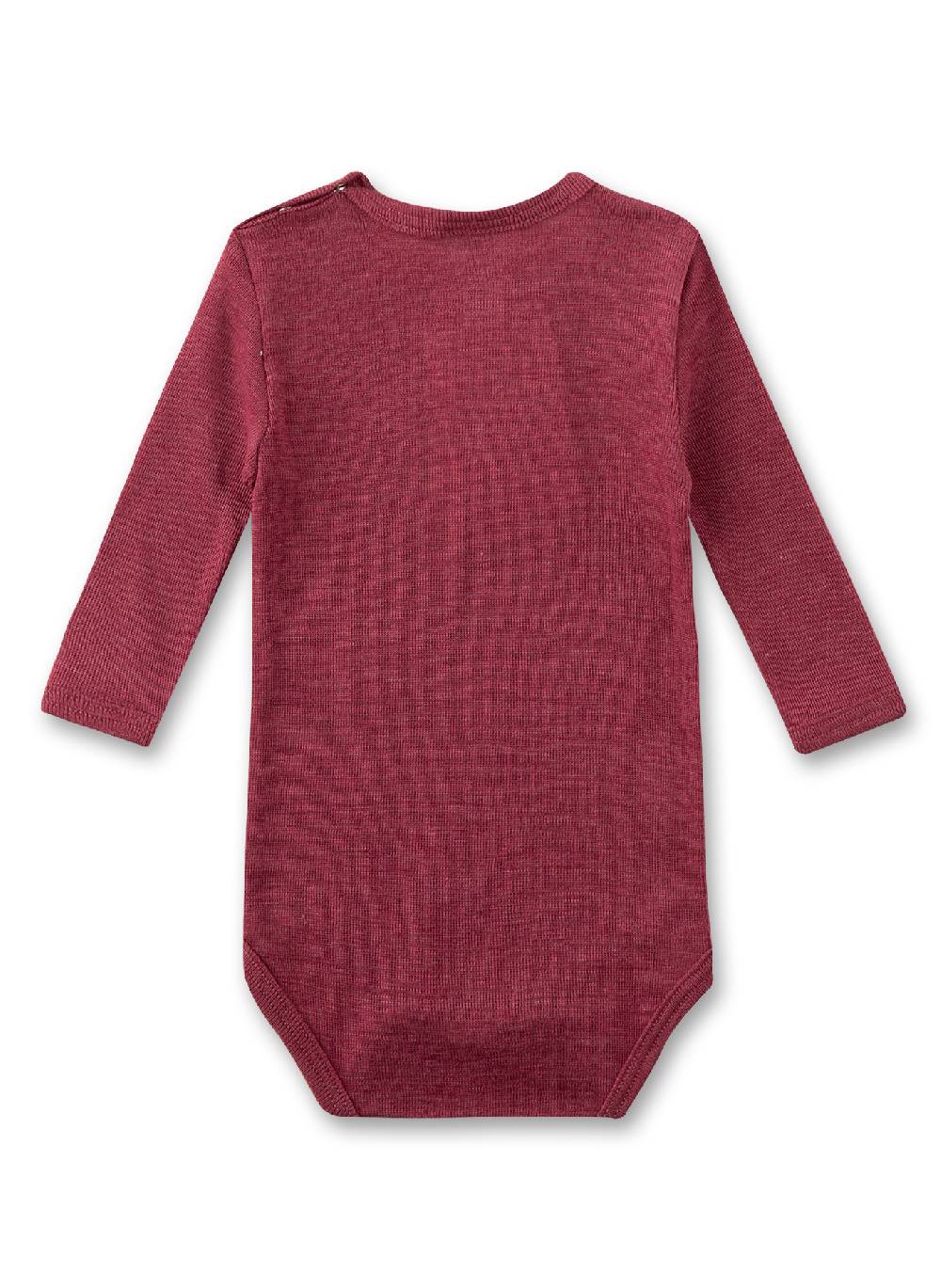 Sanetta Body langarm Rot aus Merino-Wolle & Seide im Angebot