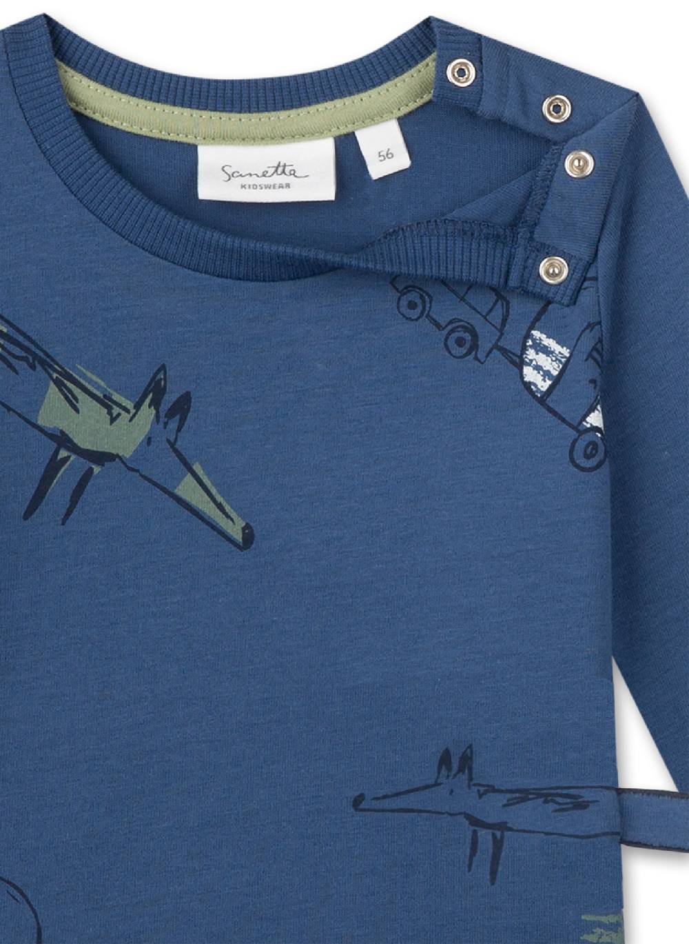 Sanetta Jungen-Langarmshirt Blau Sonderangebot
