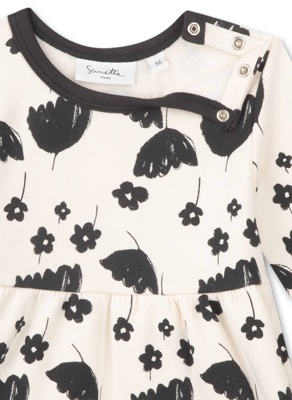 Sanetta Mädchen-Sweatkleid Off-White Letzte 3 Tage