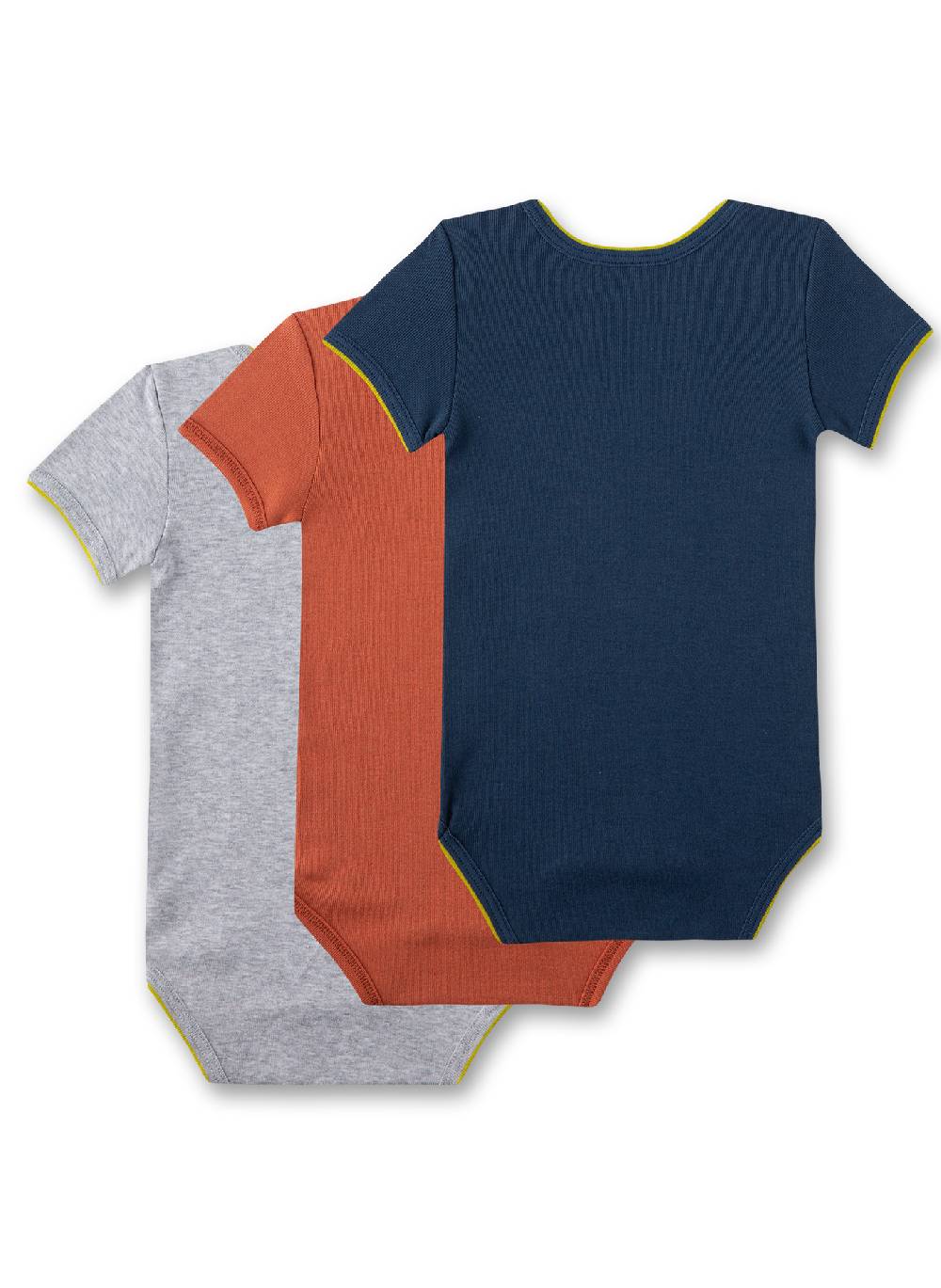 Sanetta Baby-Body kurzarm (Dreierpack) Grau Nur für heute
