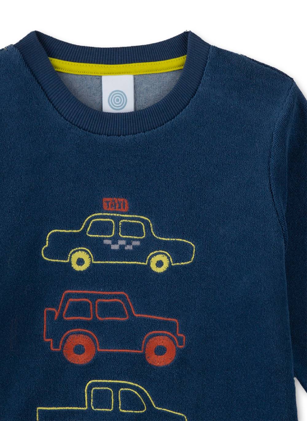 Sanetta Jungen-Schlafanzug Blau aus Frottee Fabrik Onlineshop