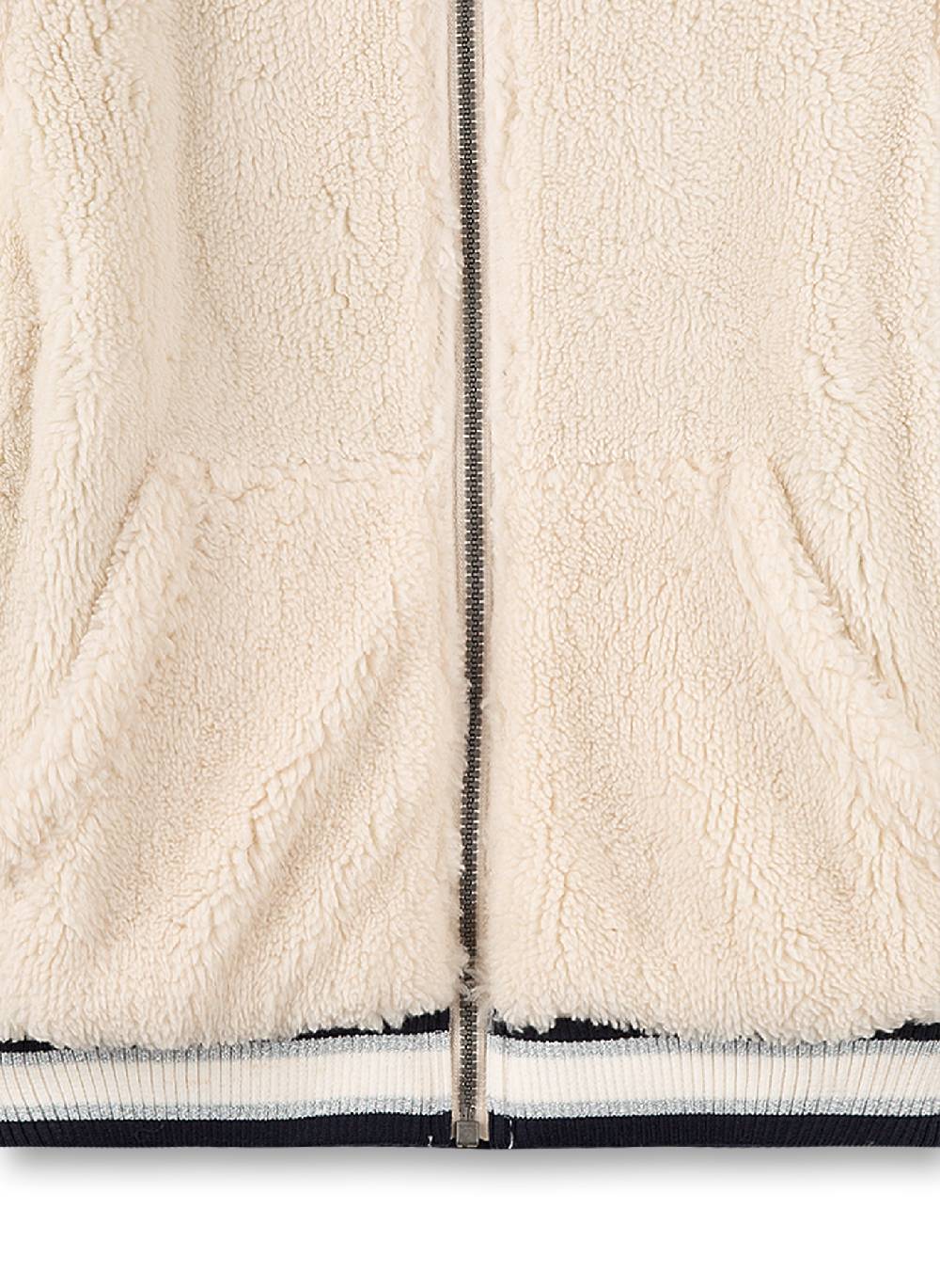 Sanetta Mädchen-Jacke Off-White Teddy-Fleece Preisnachlass