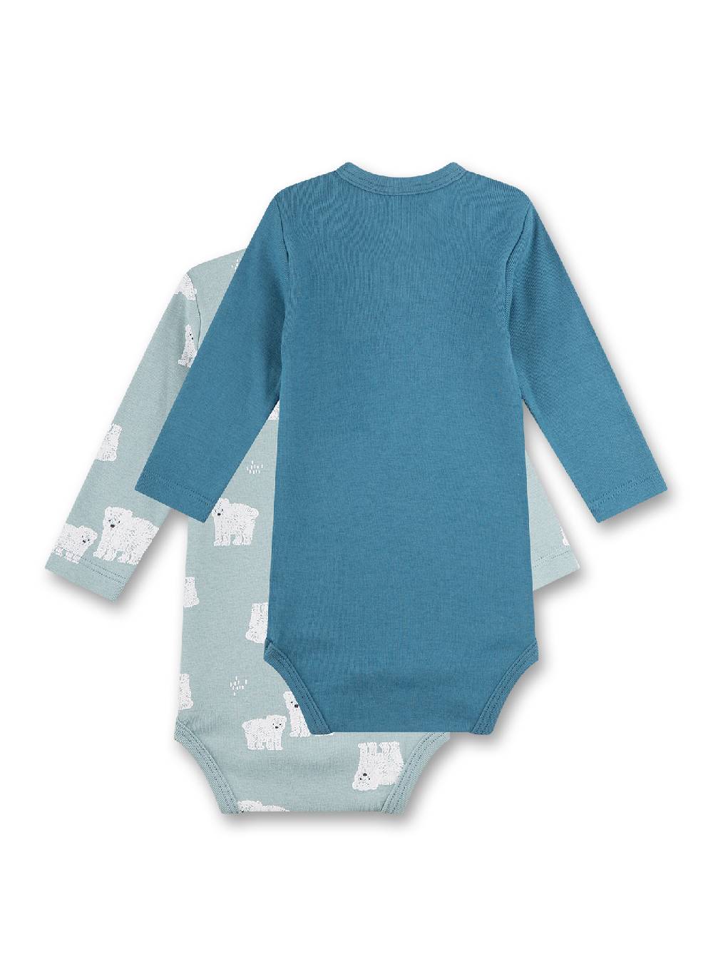Sanetta Baby-Body langarm (Doppelpack) Blau Kauf eins, bekomm eins gratis