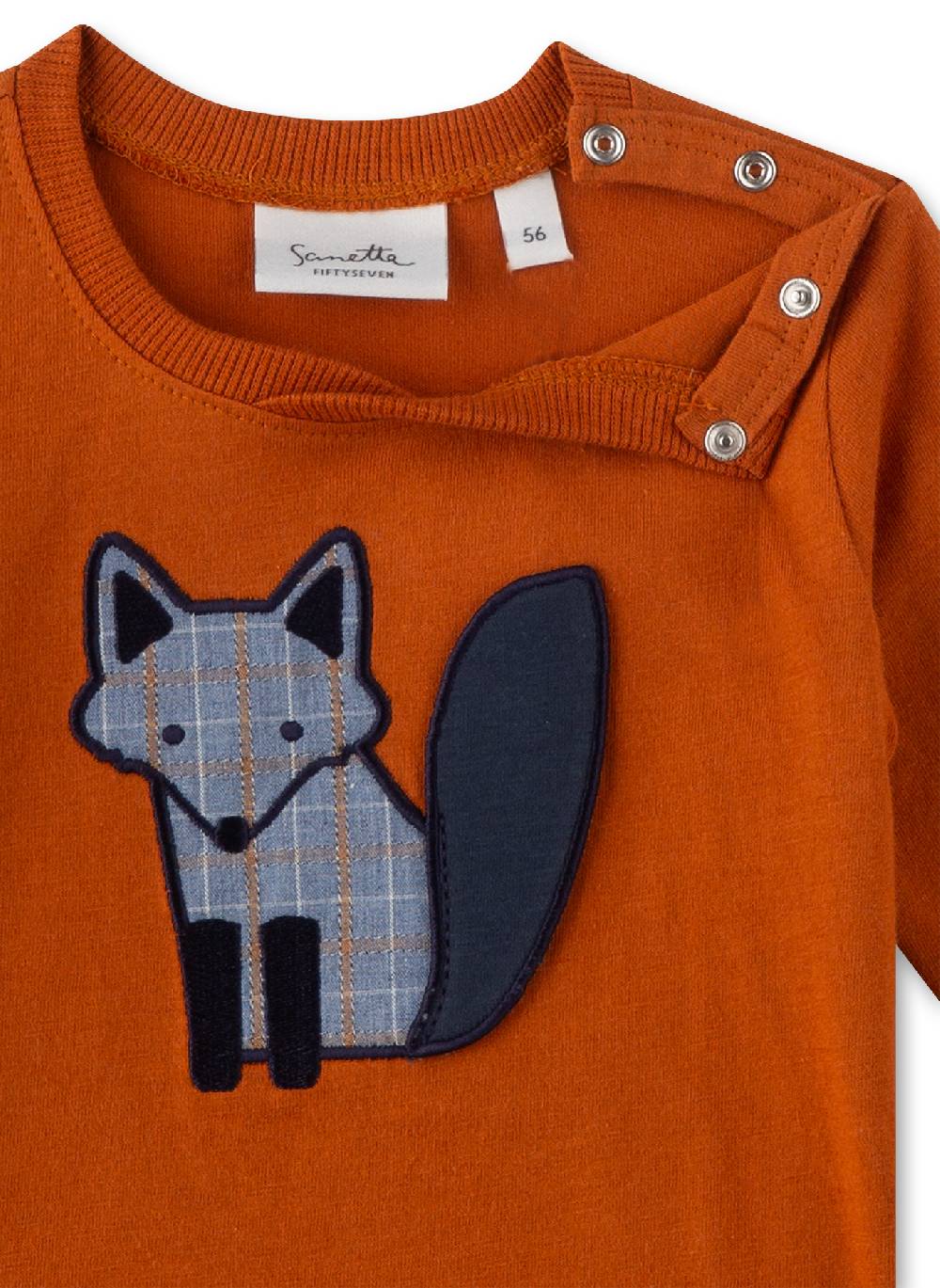 Sanetta Jungen-Langarmshirt Orange Letzte 2 Tage