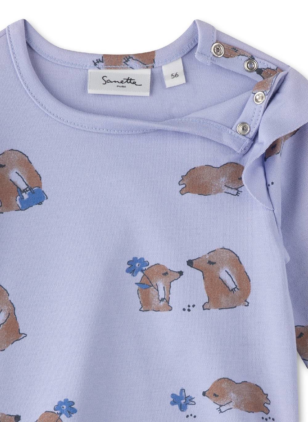 Sanetta Mädchen-Langarmshirt Blau Nur noch ein Tag übrig