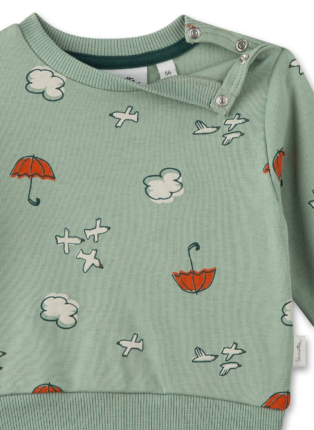 Sanetta Jungen-Sweatshirt Grün Schlussverkauf