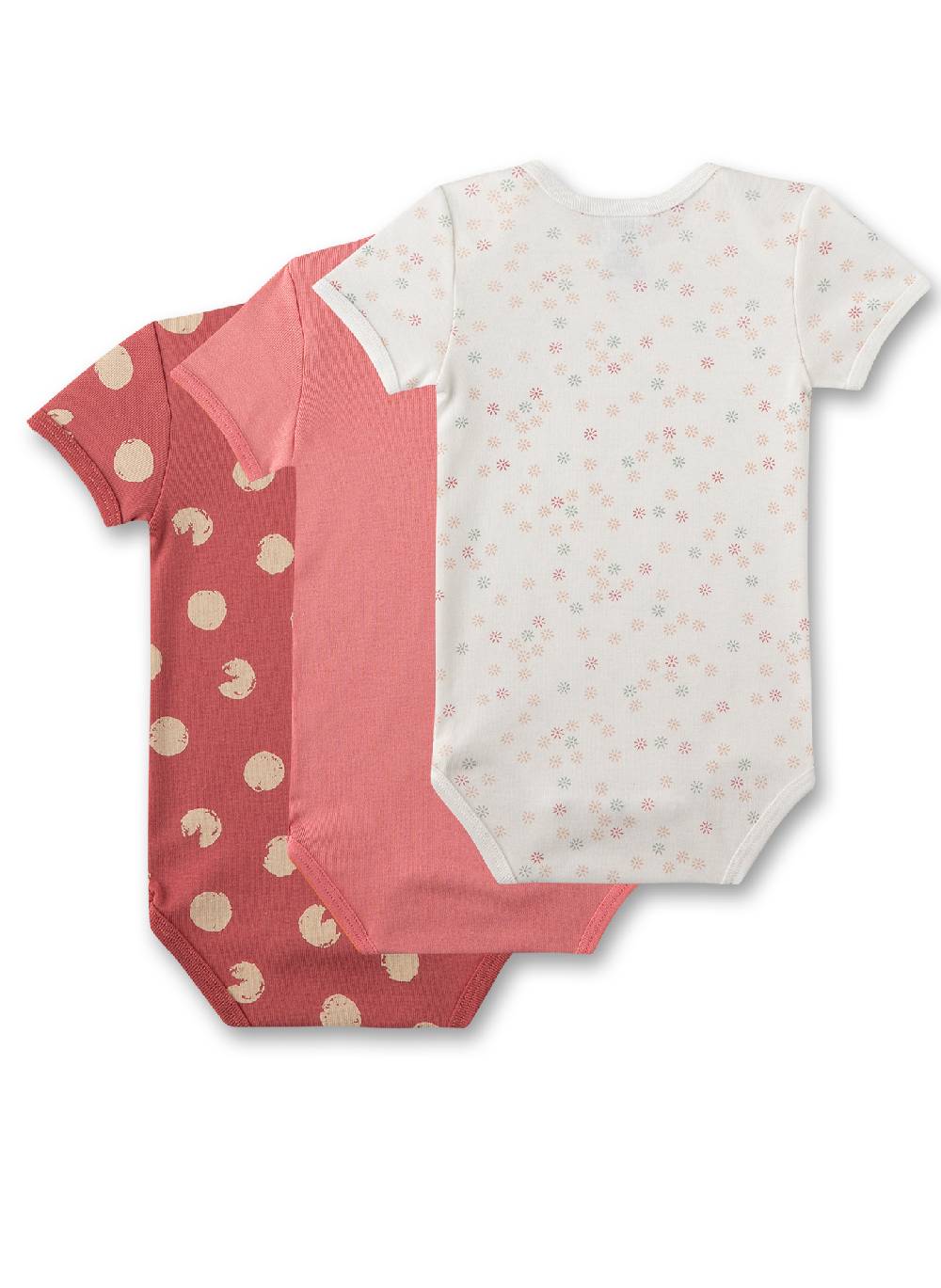 Sanetta Baby-Body kurzarm (Dreierpack) Rosa Heißer Verkauf
