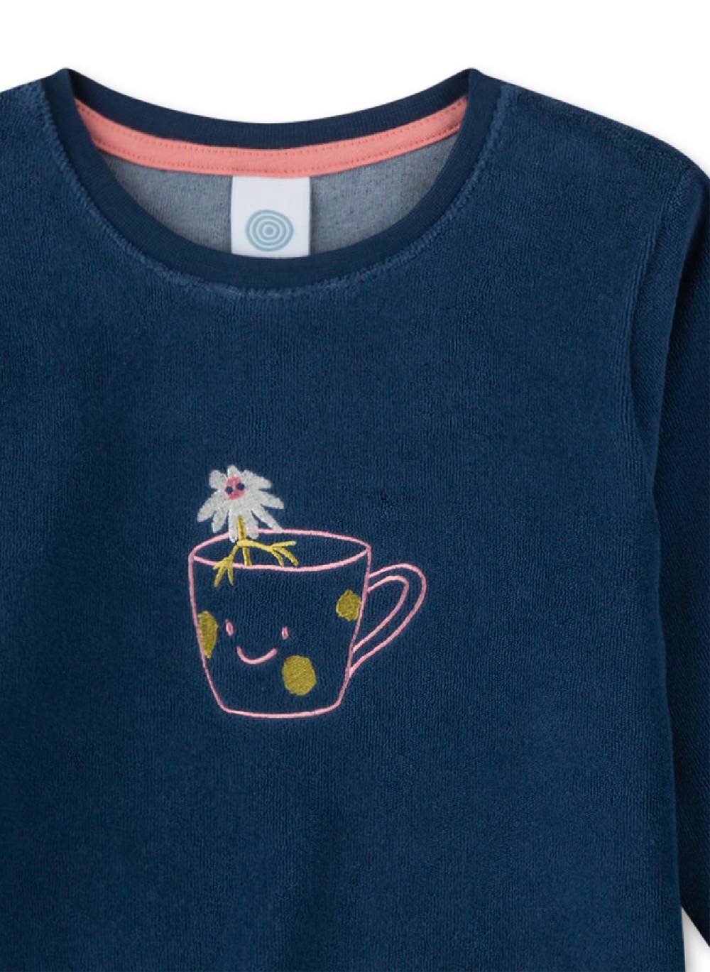 Sanetta Mädchen-Schlafanzug Blau aus Nicki Top Angebot