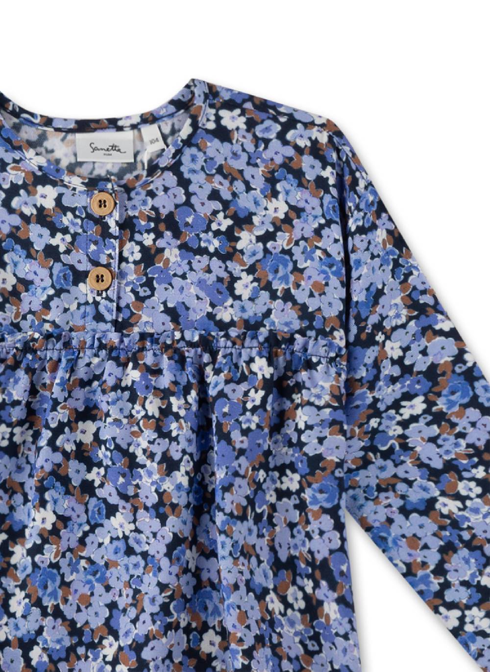 Sanetta Mädchen-Bluse Blau Saisonale Angebote