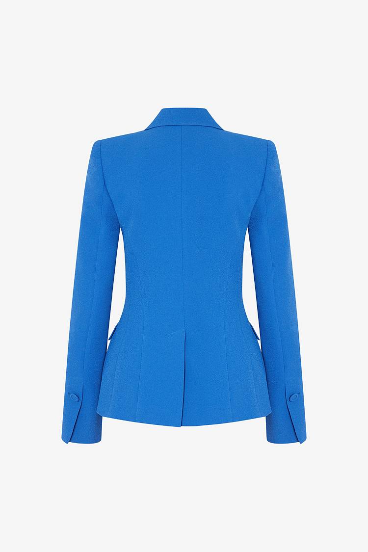 ﻿Sly 010 Einreihiger Blazer mit Pattentaschen aus Crêpe-Envers-Satin Rabatte dieses Monats