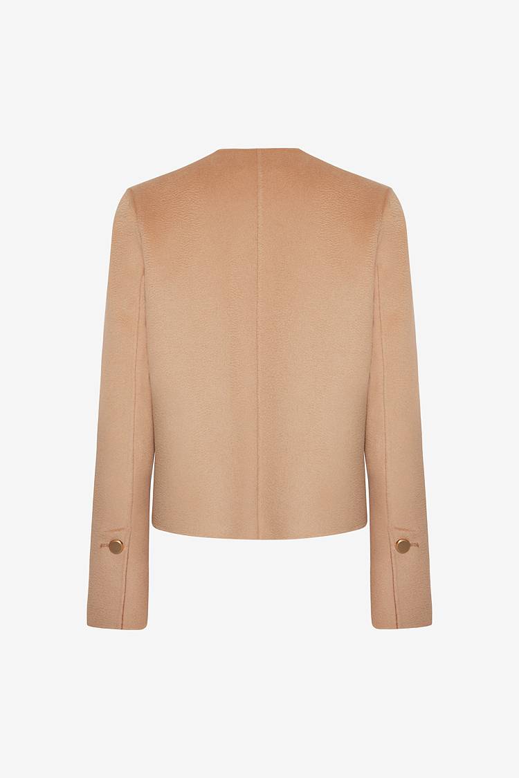 Sly 010 Kragenlose Doubleface-Jacke mit aufgesetzten Taschen Begrenztes Angebot