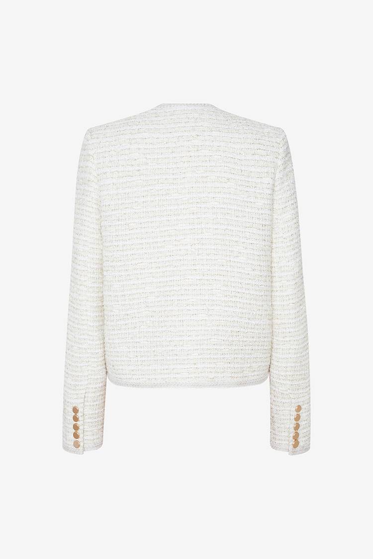 Sly 010 Kurze Tweedjacke mit aufgesetzten Taschen Günstiger Verkauf