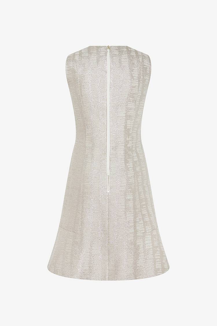 Sly 010 Tailliertes Kleid aus funkelndem Lurex-Jacquard Blitzverkäufe
