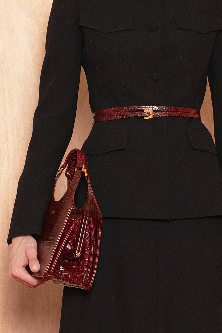Sly 010 Maria Bag aus Leder mit Kroko-Prägung Fabrik Onlineshop