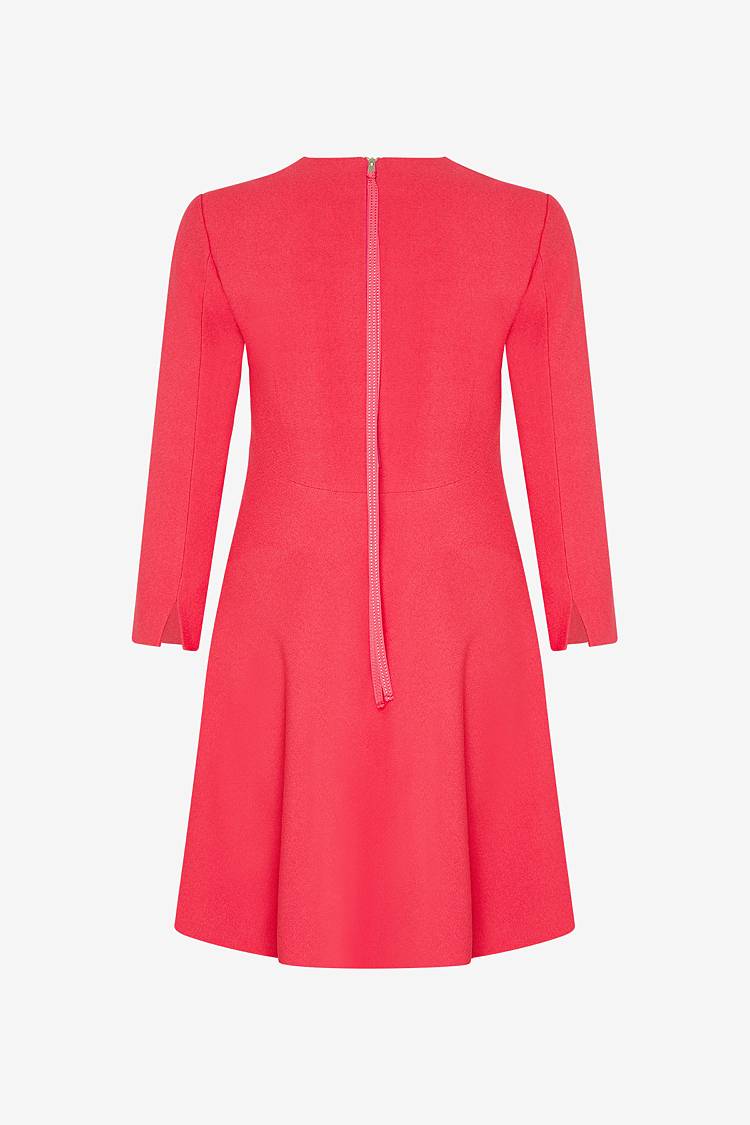 Sly 010 Minimalistisches langärmliges Kleid aus Crêpe Clearance-Verkauf