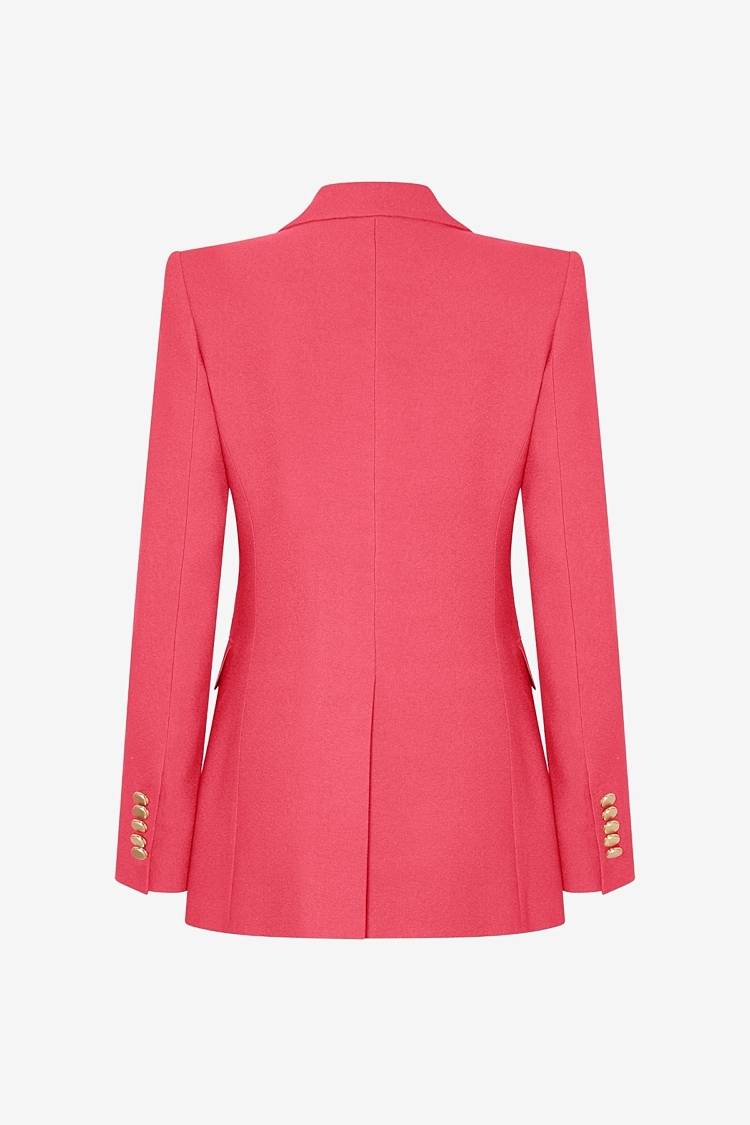 Sly 010 Taillierter Einknopf-Blazer aus Crêpe-Envers-Satin Kostenloser Versand international