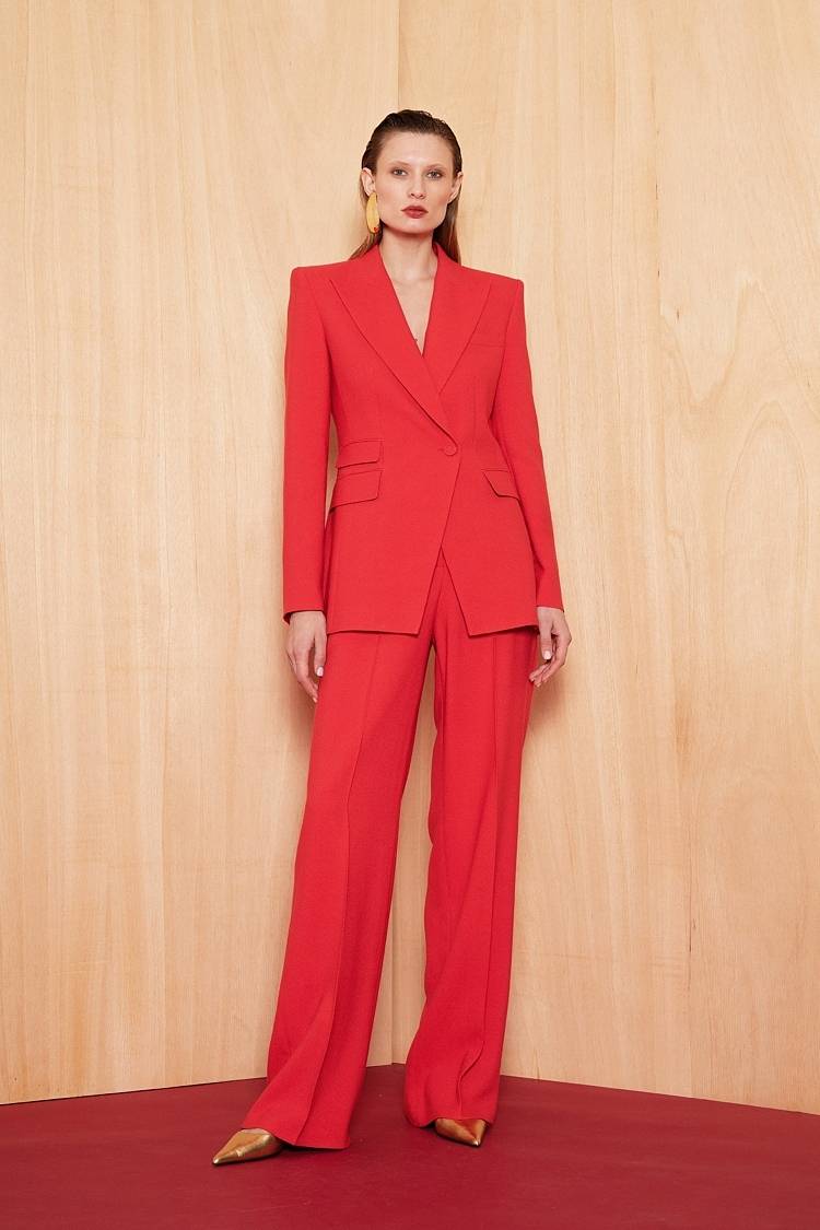Sly 010 Hochgeschnittene Hose aus Crêpe-Envers-Satin Fabrikladen