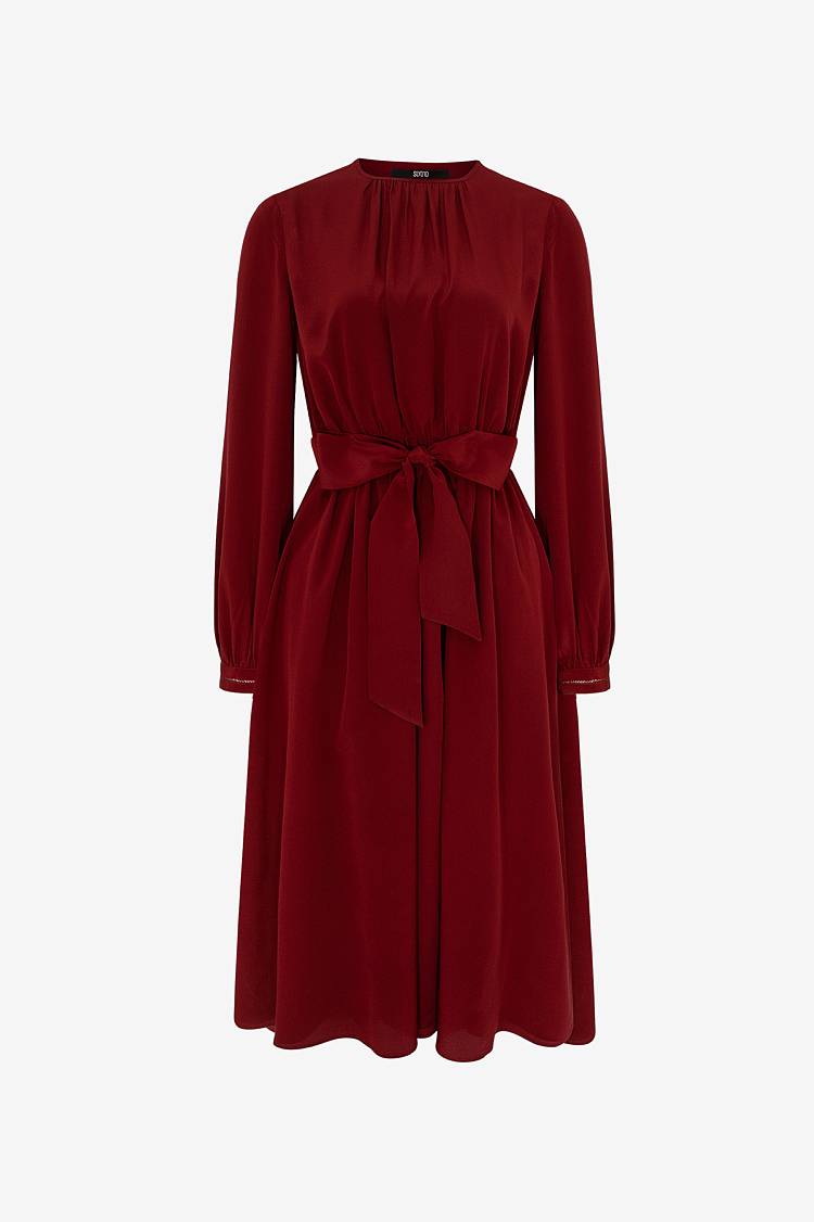 Sly 010 Feminines Seidenkleid Neueste Mode