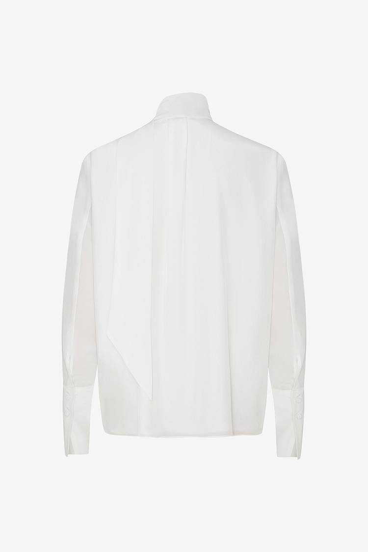 Sly 010 Seidenbluse mit Schalkragen Fabrikverkauf