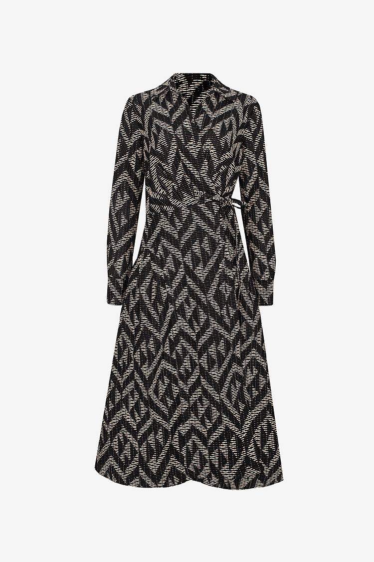 Sly 010 Midi-Wickelkleid mit grafischem Muster Flash Sale