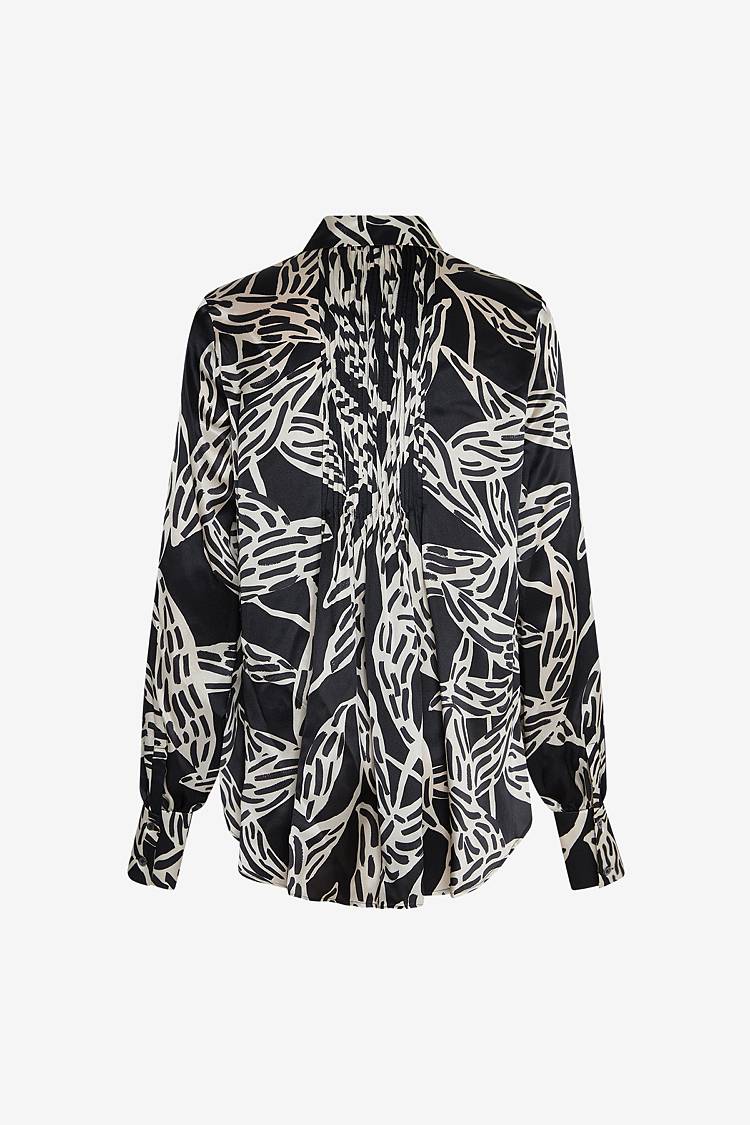 Sly 010 Seidenbluse mit floralem Print Räumungsverkauf
