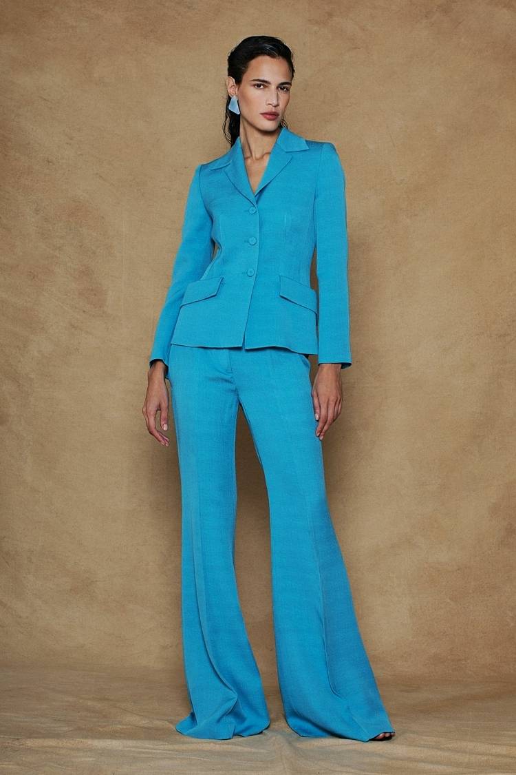 Sly 010 Einreihiger Blazer aus Crêpe-envers-Satin Kauf eins, bekomm eins gratis