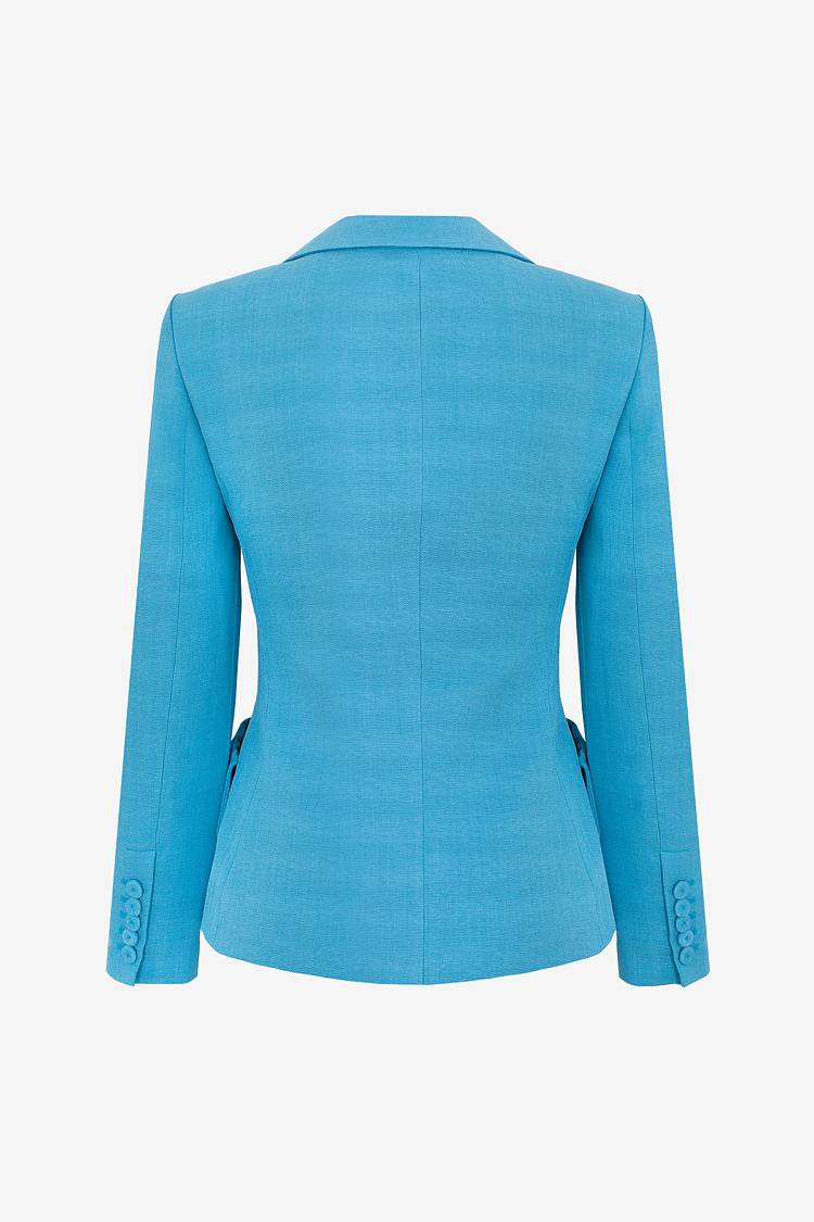 Sly 010 Einreihiger Blazer aus Crêpe-envers-Satin Kauf eins, bekomm eins gratis