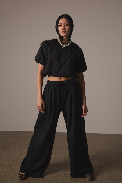 Sosue Pants Pinstripe Black Exklusivangebot