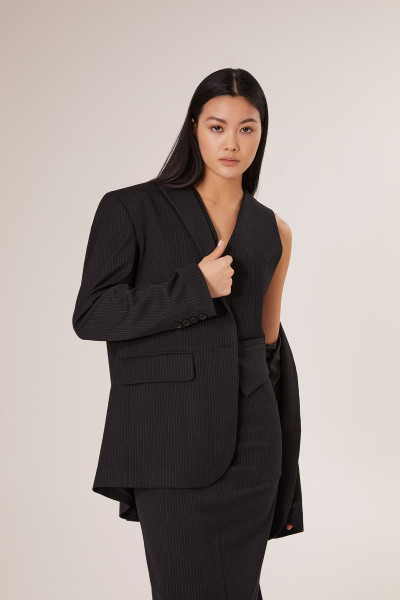 Sosue Pinstripe Blazer Black Saisonschlussverkauf