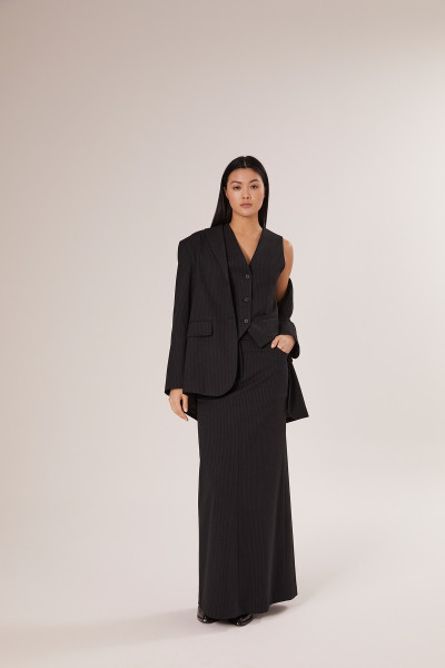 Sosue Pinstripe Blazer Black Saisonschlussverkauf