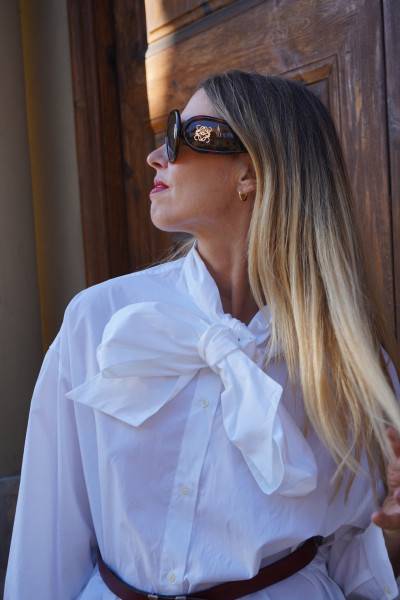 Sosue Bow Blouse White Valentinstagsangebot