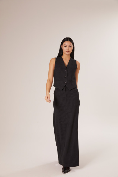 Sosue Vest Pinstripe Vierteljährliche Förderung