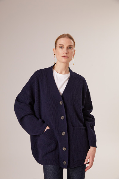 Sosue Rip Cardigan darkblue Bis zu 55% Rabatt