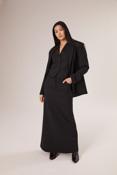 Sosue Pinstripe Blazer Black Discount Store für neue Produkte