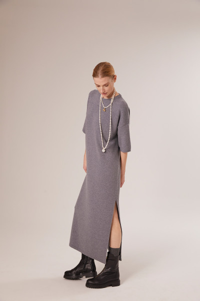Sosue Short Sleeve Dress Grey Hotsell
