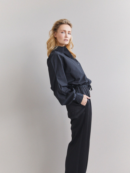 Sosue Bluse Antonia Short Draw String Black Cyber Monday
