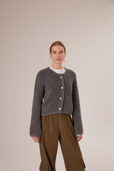 Sosue Fluffy Box Jacket Anthrazit Tägliche Deals