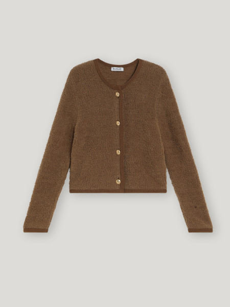 Sosue Fluffy Box Jacket Marone Sonderangebote