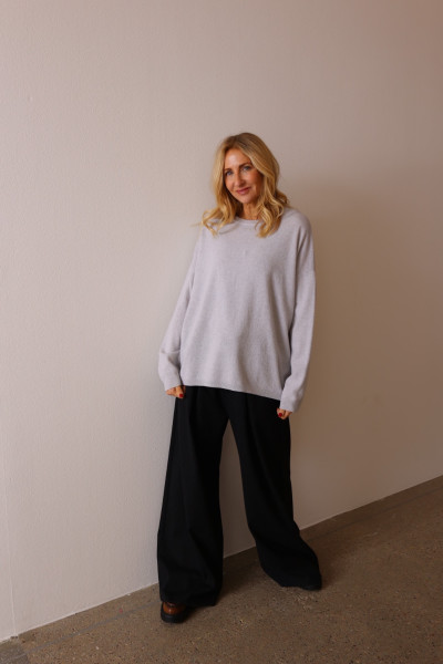 Sosue Wrap Pullover Light Grey 2025