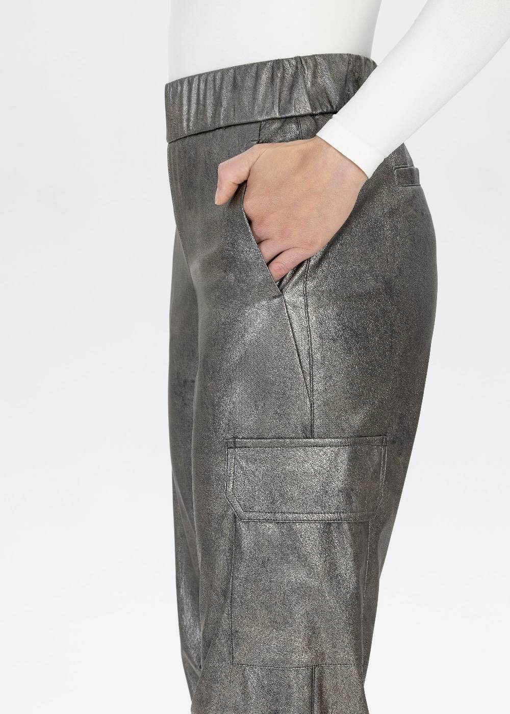 Stehmann Cargohose Rosalyn in Eco-Leather Outlet