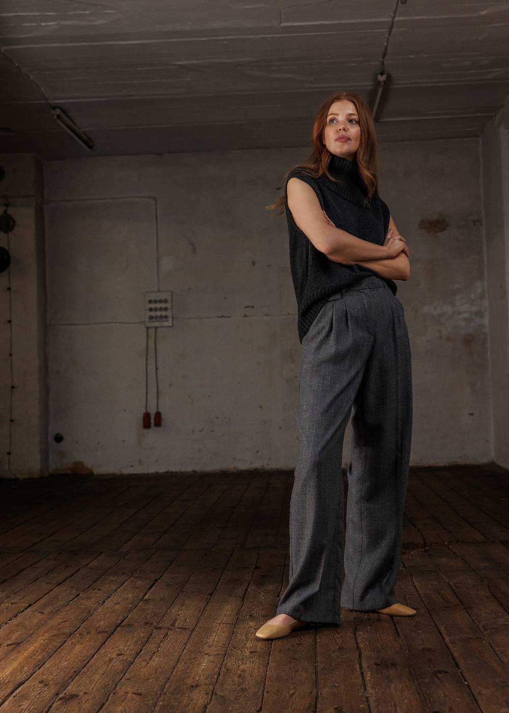 Stehmann Relaxed Hose Jeannie mit Nadelstreifen Fabrikverkauf