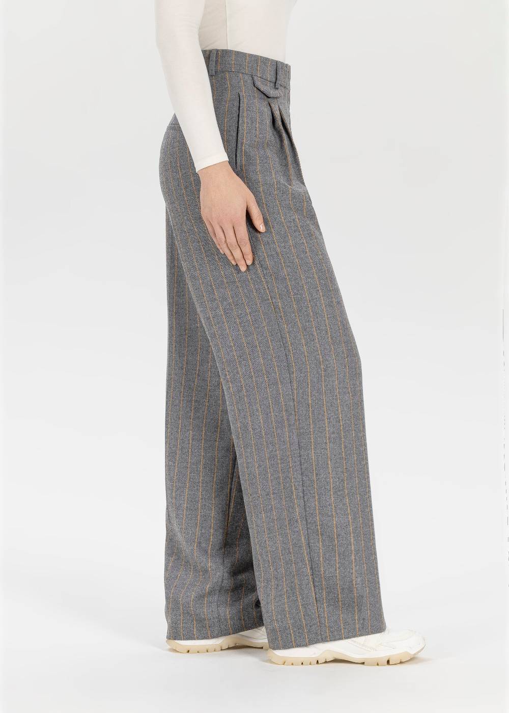 Stehmann Relaxed Hose Jeannie mit Nadelstreifen Fabrikverkauf