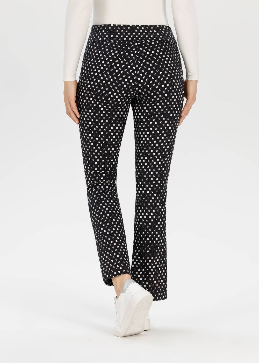 Stehmann 7/8-Hose Ina in Black and White Jacquard Heißer Verkauf