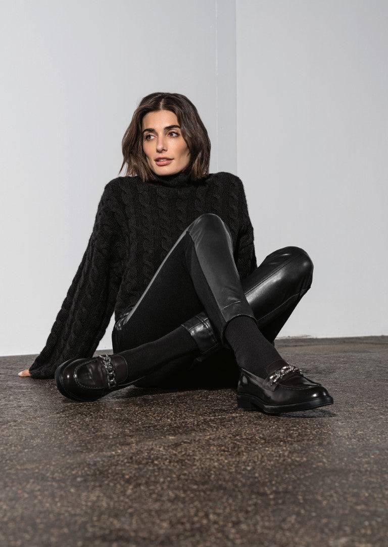 Stehmann Stretchhose Imilia mit Lederimitat Blitzangebot
