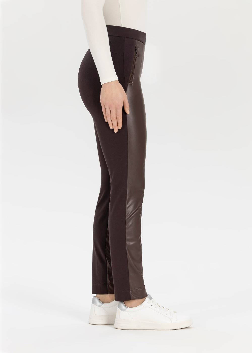 Stehmann Stretchhose Imilia mit Lederimitat Große Rabatte
