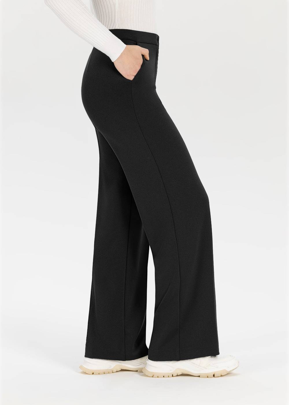 Stehmann Hose Hillda in Scuba Crepe mit weitem Bein Kauf eins, bekomm eins gratis